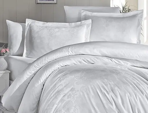 Постільна білизна Herra White Жаккард First Choice pbe0051021 - фото 1