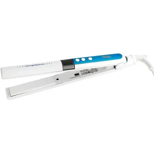 Випрямляч для волосся DSP-10022 керамічний 45 Вт Білий із Синім - фото 1