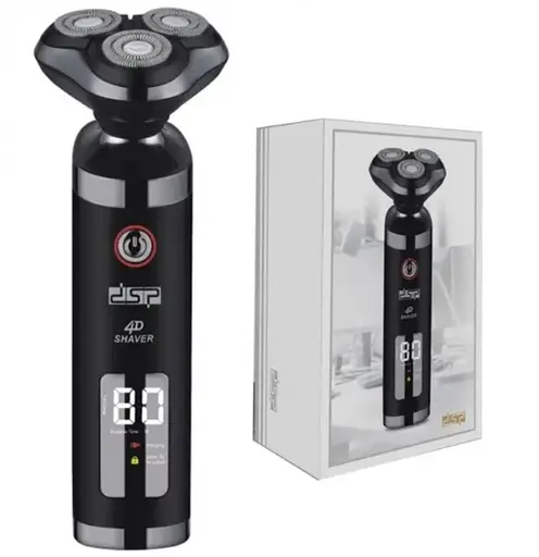Бритва на аккумуляторе с дисплеем DSP 60078 роторная электробритва мужская с плавательными головками 3 Вт Черная - фото 10
