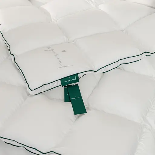 Ковдра MirSon Imperial Satin Luxe, літня, 215х155 см, біла із зеленим кантом - фото 24