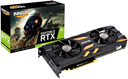 Видеокарта GeForce RTX 2070 8GB Inno3D X2 OC (N20702-08D6X-2511683) Б/У - фото 1