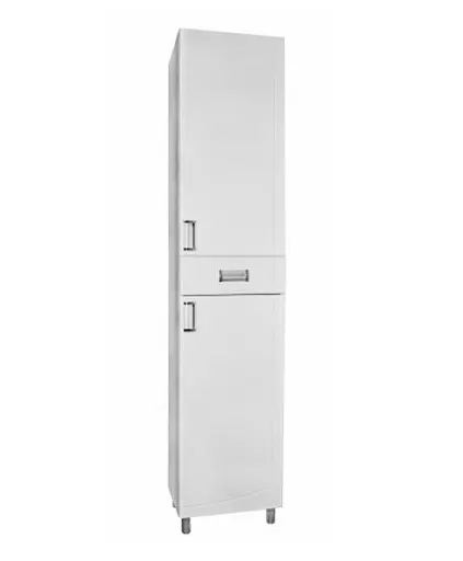 Пенал підлоговий з кошиком для білизни Kraft Декор ПП2к-40 правий 40 см Білий 30412 - фото 1