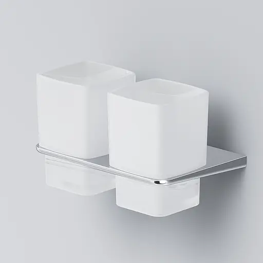 Склянка з настінним тримачем AM.PM Inspire 2.0 подвійна скляна A50A343400 хром - фото 4