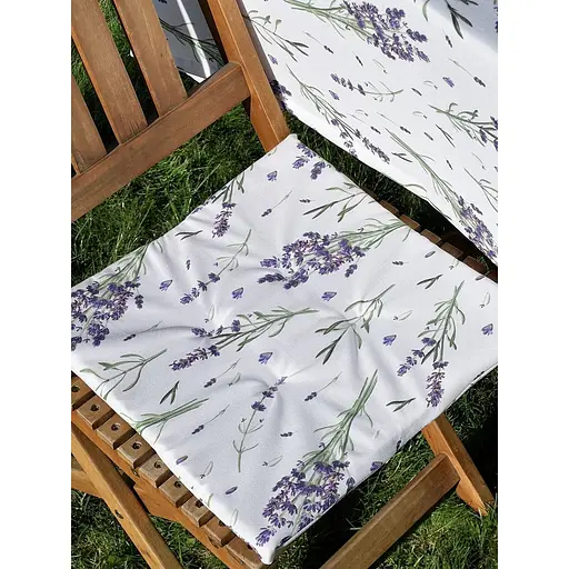 Водоотталкивающая подушка для стула с 3D-принтом Лаванда 40х40 см фиолетовая 12 шт. - фото 3