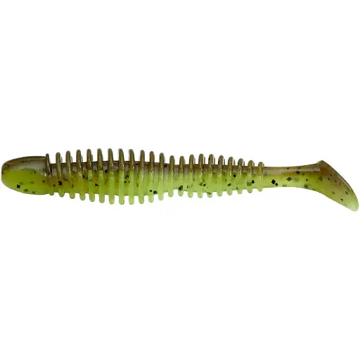 Силікон Reins Bubbling Shad 3" B08 Green Pumpkin Chart Melon (6 шт/уп)