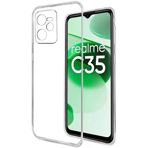 TPU чохол Epik Transparent 1.5 mm Full Camera для Realme C35 Безбарвний прозорий