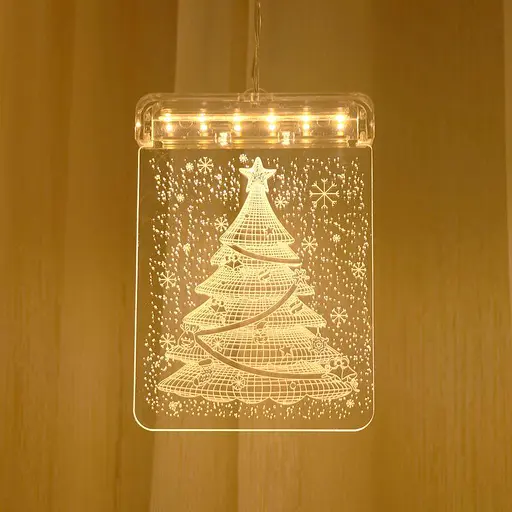 Гірлянда LED Star штора 3D світлодіодна Happy new year - фото 7