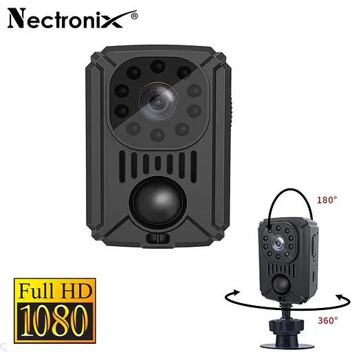 Мини камера с датчиком движения Nectronix MD31, Full HD 1080P, SD до 128 ГБ, аккумулятор 1500мАч (100837) - фото 2