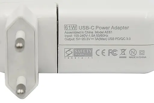 Зарядное устройство для PowerPlant для ноутбуков Apple 61 W USB-C 20.3 V 3 AA A461HCUSB - фото 6