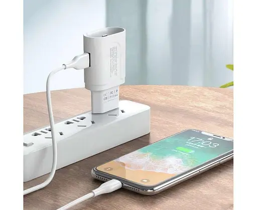 Мережевий зарядний пристрій Remax RP-U32 1 порт для AirPods білий - фото 3