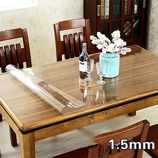 М'яке скло силіконова скатертину на стіл Soft Glass Захист для меблів (3.6х1.2 м) товщина - 2,0 мм Прозоре - фото 4