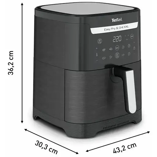 Мультипіч Tefal EasyFry&Grill XXL 1830 Вт чорна (EY801815) - фото 7