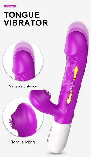 Вібратор-кролик B - Series Fox Tongue, 23 см (фіолетовий) - фото 2