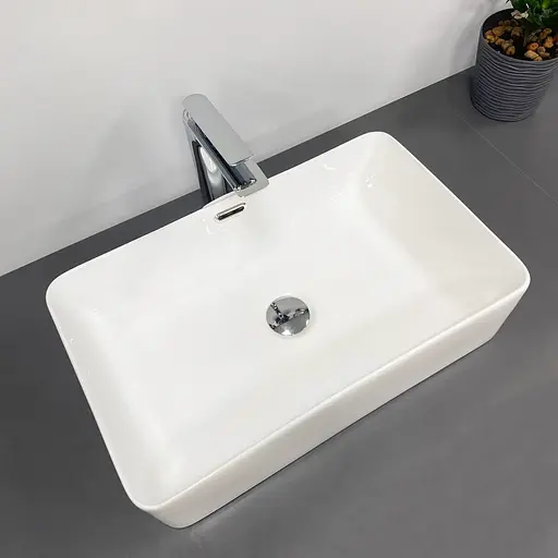 Умивальник VBI Arabba M white накладний VBI-013502, Білий - фото 3