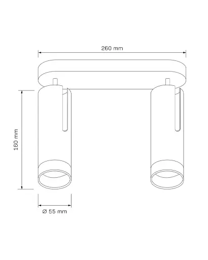 Світильник поворотний, спот Goldlux 325914 Fado GU10 2x10W IP20 Білий - фото 2