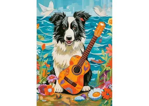 Пазл Castorland puzzle Коллі, гітара та море, 500 ел. (B-54008) - фото 2