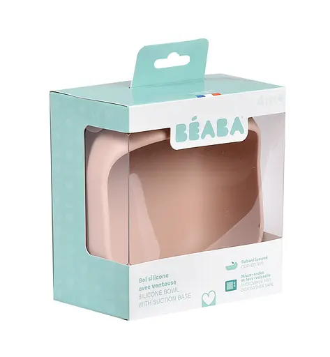 Миска Beaba силіконова на присосці з бортиком 350 мл рожева (913612) - фото 3