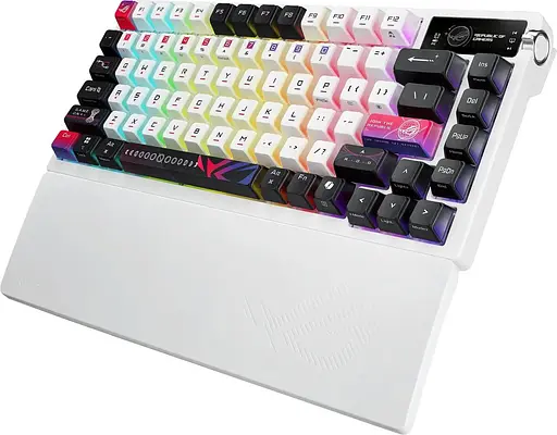 Клавіатура ASUS ROG Azoth X 75% Exploded NX Snow V2 EN PBT Black (90MP044F-BKUA30) - фото 3