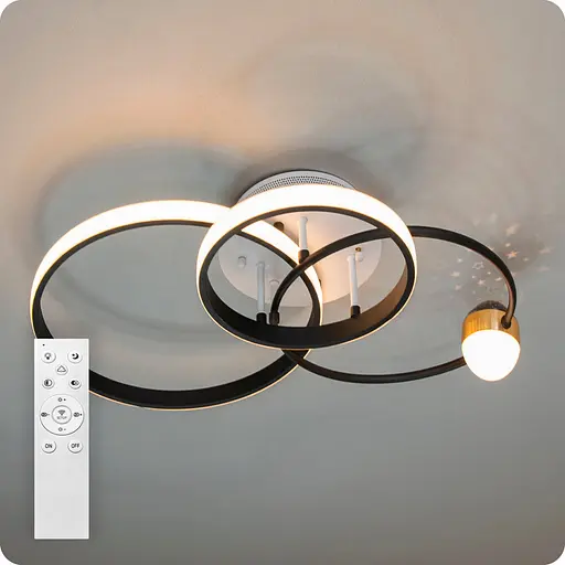 Люстра світлодіодна 517 Dlight з пультом 55 Вт Білий+Чорний (02047) - фото 2