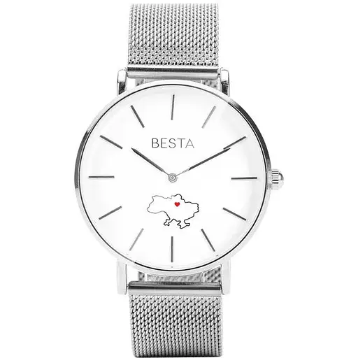 Наручные часы женские Besta Love UA Silver Серебристые (3142)