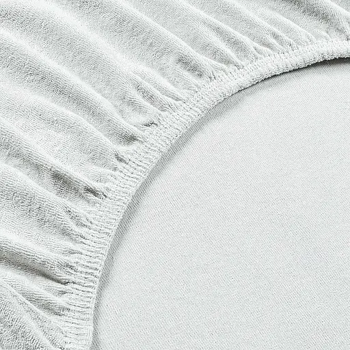 Простирадло махрове на резинці Home Line 140x200х20 см світло-сірий (195121) - фото 2