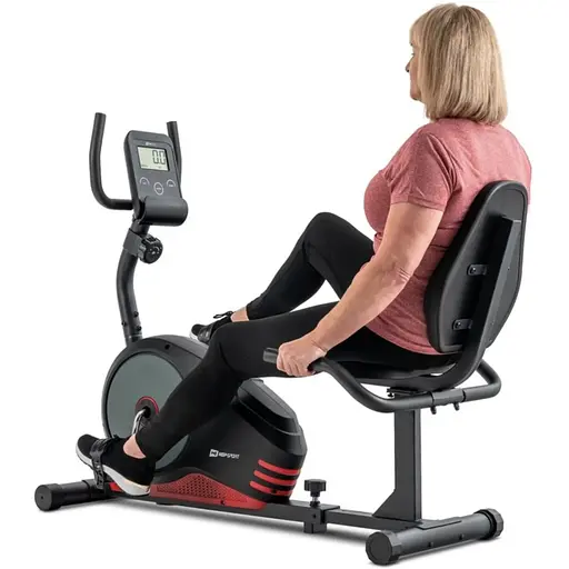 Горизонтальный велотренажер Hop-Sport HS-040L Root черно-красный - model 2020 - фото 3