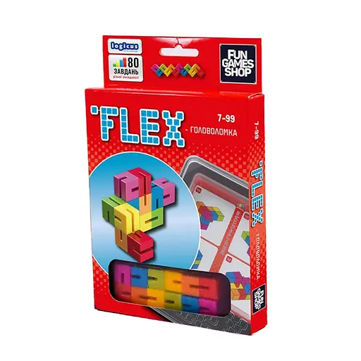 Гра-головоломка "FLEX" Fun Games FGS53, 80 завдань різної складності - фото 1