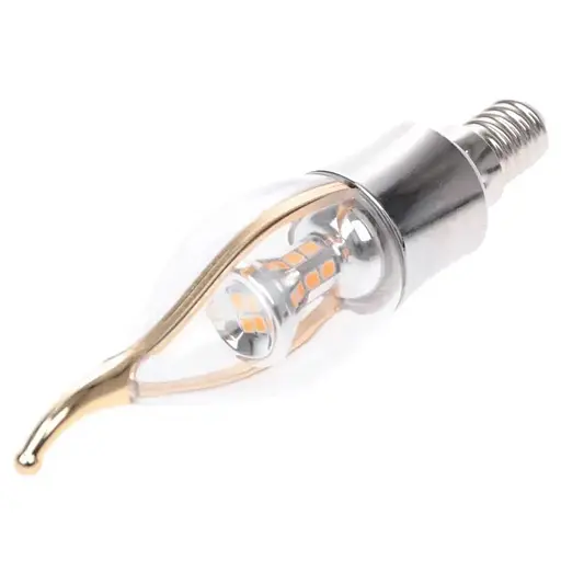 Лампа Brille світлодіодна LED E14, 5W 24 pcs WW CL37-A SMD2835 silver 220 В