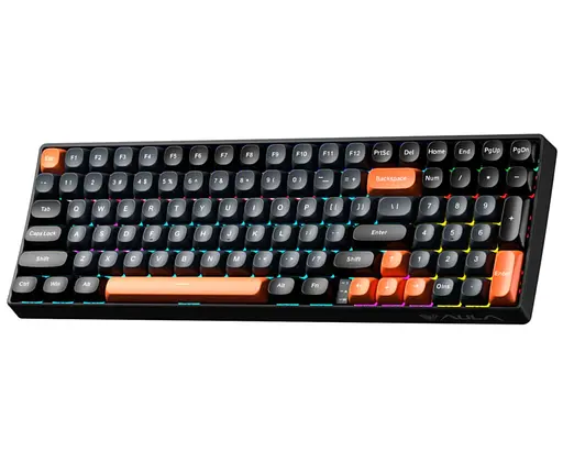 Клавиатура игровая механическая AULA S-100B Wired Brown Switch KRGD Black - фото 3
