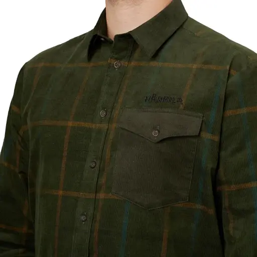 Сорочка Harkila Kaldfjord corduroy check shirt XXL Willow green - фото 5