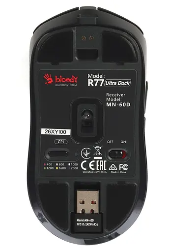 Мышь Bloody R77 Ultra Dock Black (R77 Ultra Dock (Black)) - фото 7