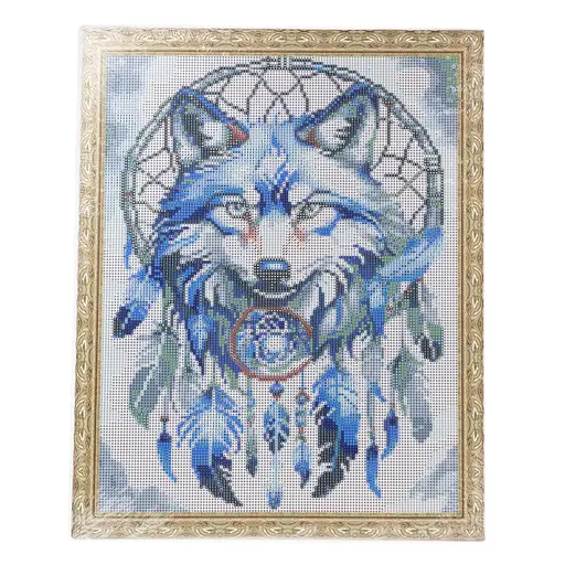 Набір з алмазною мозаїкою "Блакитний вовк" 40*50 см, IDEA2-CK6534, ТМ "99IDEAS" - фото 6