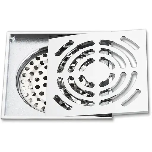 Трап для душу вертикальний Gappo G81052 латунь 100x100 мм хром - фото 1