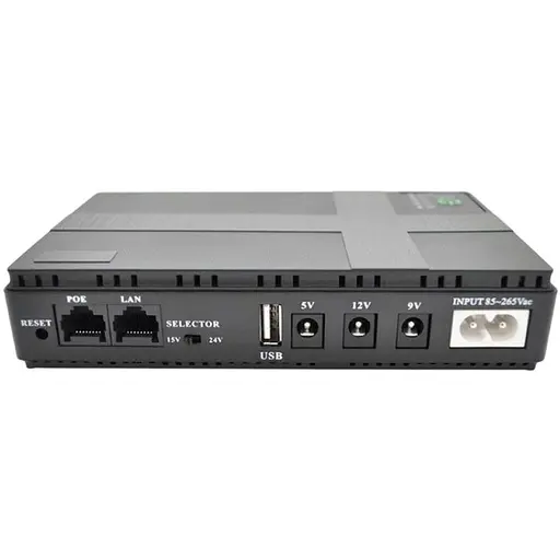 ИБП UPS для роутера 36W DC1036P, 10400 mAh Black DC 5/9/12V, 5.5x2.5mm, USB, POE для конвертера, ONU, камеры