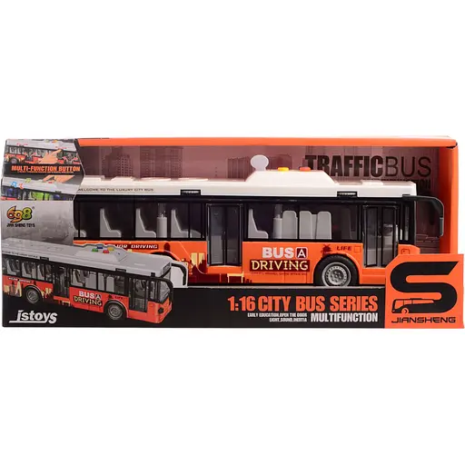 Автобус Cars S 1:16 оранжевый (CJ-4073621) - фото 1