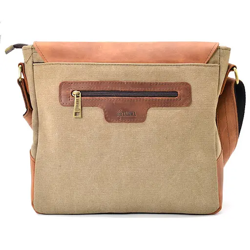 Кожаная мужская сумка через плечо TARWA 30х32х7.5 см sum0025909 - фото 4