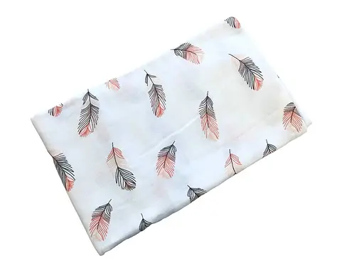 Муслиновая пеленка Moontime "Перья персиковые" - фото 1