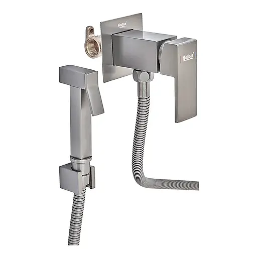 Гігієнічний душ прихованого монтажу Haiba Kubus 002 graphite HB4003, Графіт - фото 1