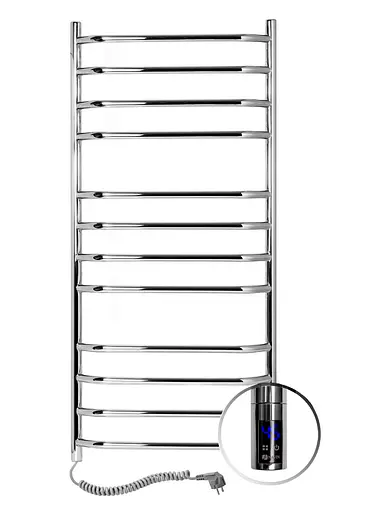 Электрический полотенцесушитель Navin Блюз 480x1200 Sensor левый с таймером 10-006133-4812, Хром, Левое, Электронный - фото 1