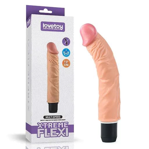 Реалістичний вібратор Lovetoy Reel Feel Flexi 23.5 см тілесний - фото 2