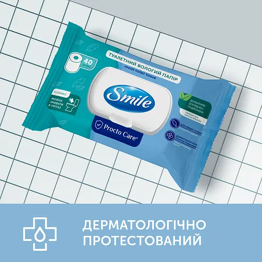 Бумага влажная туалетная Smile Procto Carе 40 шт. - фото 5
