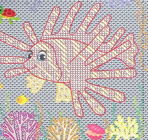 Водні розмальовки з наліпками. Морські мешканці - фото 4