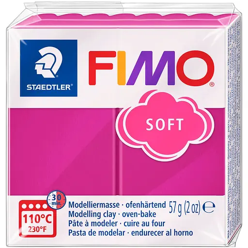 Пластика для біжутерії Soft Малинова 57г Fimo - фото 1