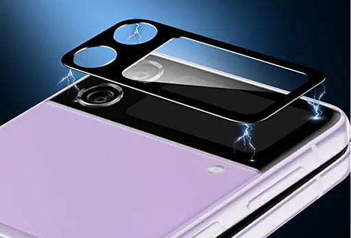 Захисне скло на камеру HD DK 3D Color Glass для Samsung Galaxy Z Flip3 5G F711 black - фото 5