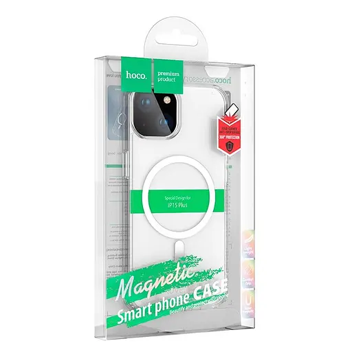 Чохол для iPhone15 Plus Hoco Magnetic series airbag anti-fall protective shell - фото 2