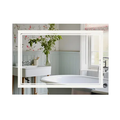 Дзеркало Qtap Cardinal 1000x700 з LED-підсвічуванням Touch, з антизапотіванням, з димером температури кольору (3000-6500K) QT0478C10070 - фото 1