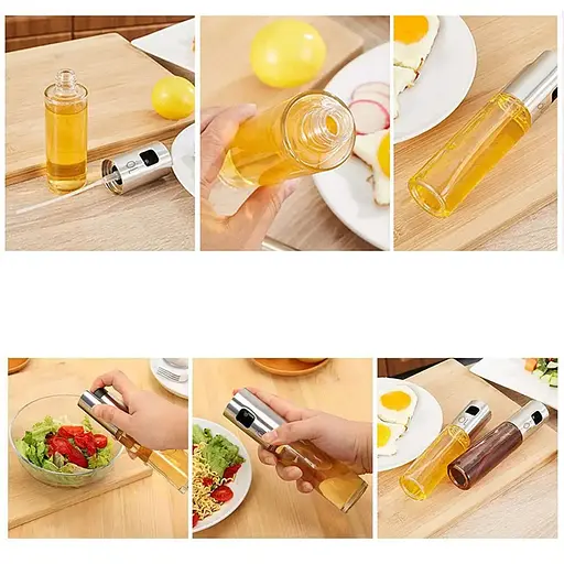 Распылитель диспенсер бутылка спрей для масла, уксуса, соусов, 100 мл стекло, Kitchen Master Серый 85583 - фото 10