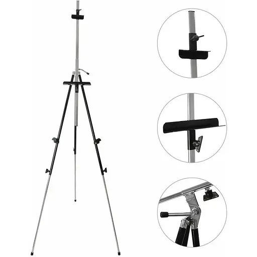 Мольберт-тринога  D K ART & CRAFT металева (92х92х203см) висота полотна до 78см (15131) D K ART & CRAFT