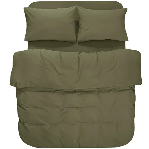 Постільна білизна Lotus Home Washed cotton Kansas зелений євро (svt-2000022349994)