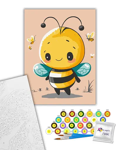 Набір для розпису ArtCraft Маленька бджілка 30 x 40 см (15587-AC) - фото 2